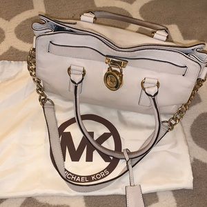 Michael Kors Hamilton Satchel - Cream